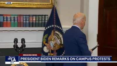 Biden says the protests did not change his mind on Gaza.