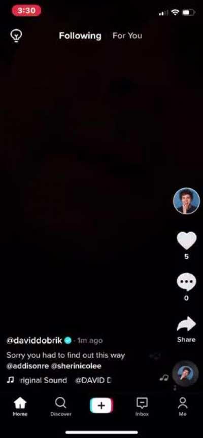 David’s deleted tiktok