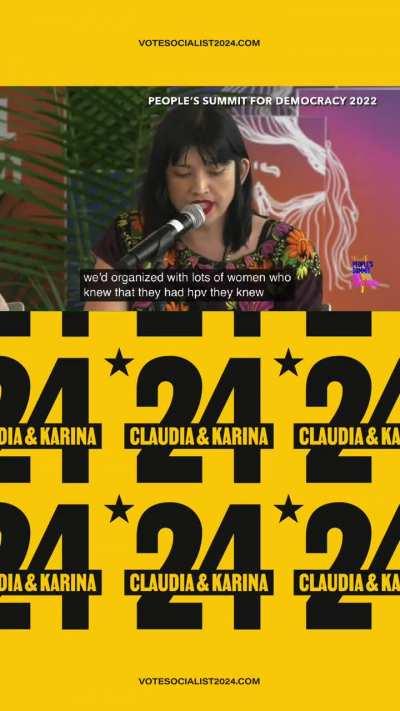 “We’d organized with lots of women who knew they had HPV…but they hadn’t been to the doctor in the last year and a half because they couldn’t afford to pay the hundred dollars…for the exam. In the richest country in the world. This is the cruelty of capit