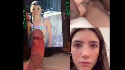 Charli Damelio cum tribute reaction