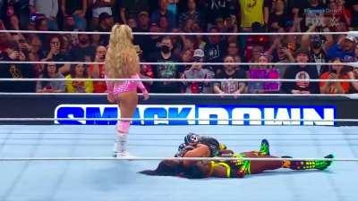 Tiffany Stratton wearing her tiffy time gear