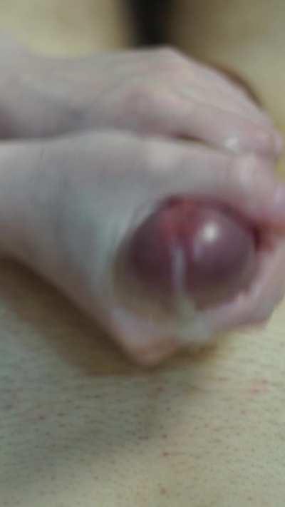 When he cums, I collect his cum in my hands and shove them into my mouth