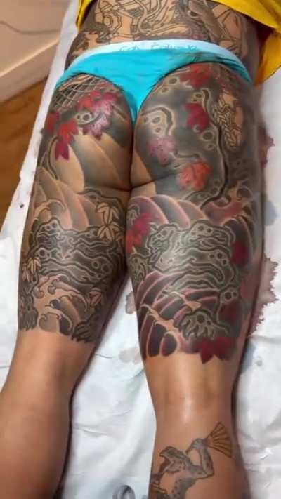 Jiraiya back piece progress Shannon Nordin Eau Claire WI