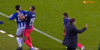 Soccer player's face got battered on live TV