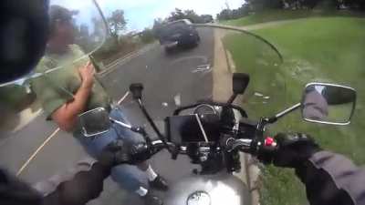 Two People Handling a Near Miss in the Most Civilized Way