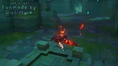 Hu Tao with Honkai Scythe by @yoimyia