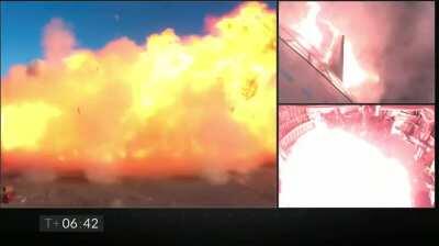 Failed landing and explosion of Starship SN8