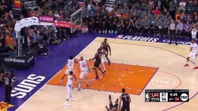 [Highlight] Chris Paul makes tough midrange jumper over Plumlee, his second straight midrange shot, as Paul tries to overcome the Scott Foster demons