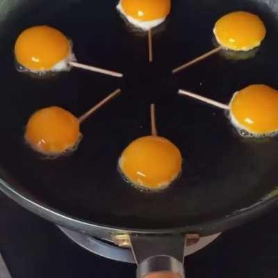 Why do I want an egg yolk on a stick?