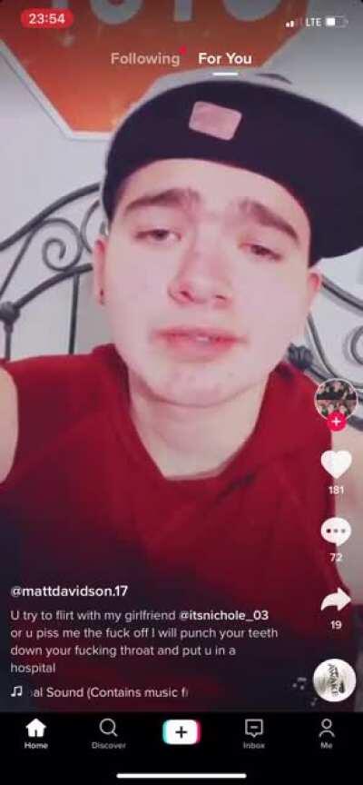 He’s gonna punch my teeth down my throat.