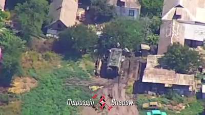 The crew of the Shark Shadow unit discovered the Gunner-2 UAV complex (the complex also includes the Granat reconnaissance drone), and an adjacent unit hit the Gunner-2 UAV complex with drones. June 2025.