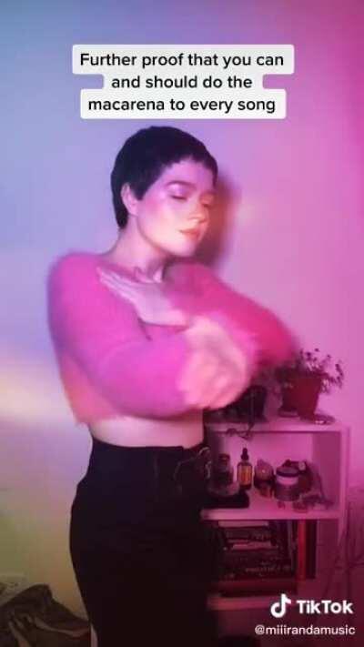 I haven't b done the macarena in over 20 years and this got me the