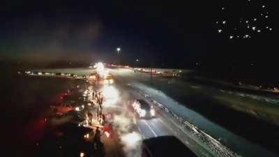 Canadians set off fireworks last night as the truck convoy passed in protest against vaccine mandates and COVID restrictions. At over 70km long, Canada’s convoy shatters the prior world record for longest truck convoy ever recorded.