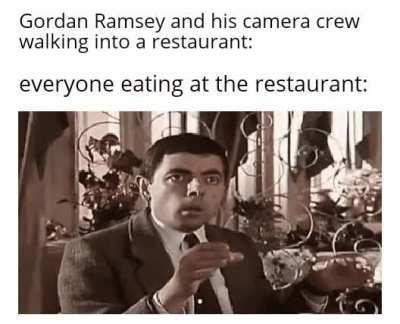 Oh shit, food's shit