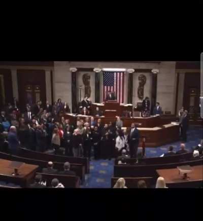 Rep. Al Green leads Democrats in singing “We Shall Overcome” as Mike Johnson announces his censure for speaking the truth at the SOTU