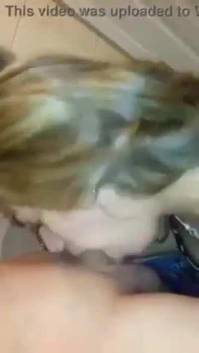 Had to go to the bathroom to get some head