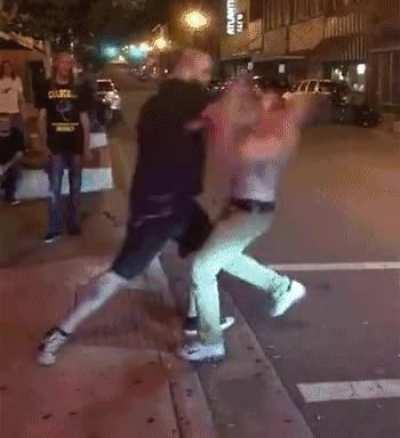 To fight a bouncer that's twice your size.