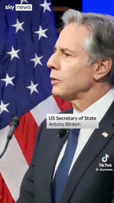 Protesters interrupt U.S. secretary of state Anthony Blinken's calling him a 