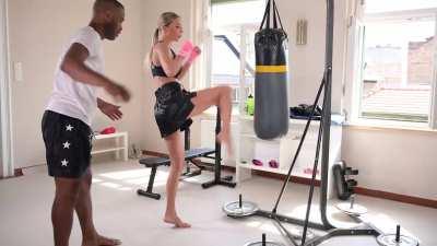 Gym Bunny Venera Maxima Ditches Her Workout For BBC DP Slamming