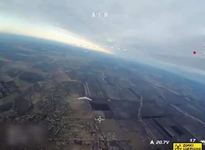 FPV drones of 79 brigade operators hit 2 ZALA. March 2025, somewhere in the airspace.