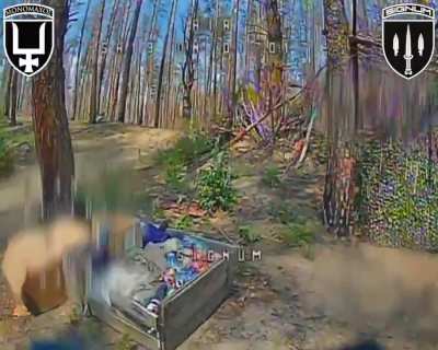 Ukrainian fiber-optic FPV drones destroyed a Russian military camp in the middle of a forest. Lyman direction. SIGNUM Battalion. 03.08.2025