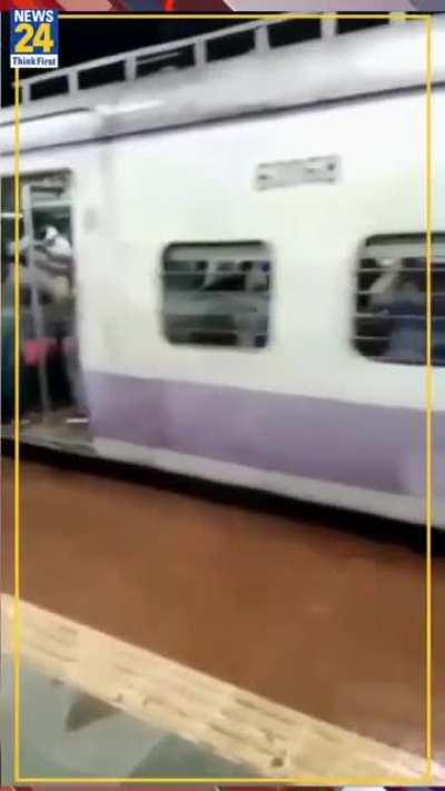 Broken pipe at a railway station.