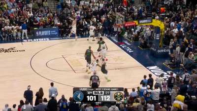 [Highlight] Nikola Jokić with good defense and then gets the easy bucket to fall to seal the victory as the Denver Nuggets defeat the Minnesota Timberwolves 116-105 in Game 1 of their series.