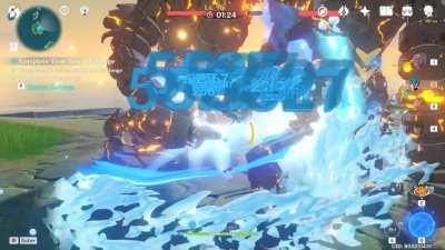 I swapped out Mona for Xingqiu and he immediately delivered. (no idea what triggers this bug but man, it's kinda satisfying)