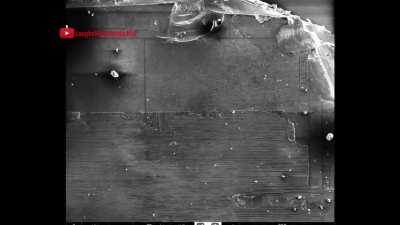 15 Years old Intel D320 CPU that I destroyed and put inside an electron microscope. [OC]