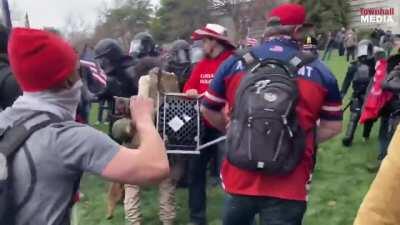 Trump supporters shout 