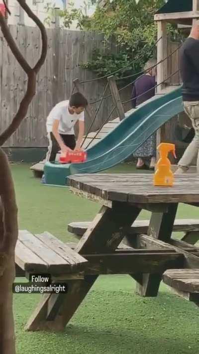 Just trying to have a go on the slide...