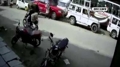 Man hits bull, bull hits man