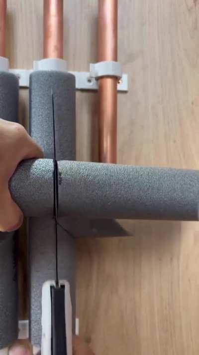 Copper pipe insulation fitting.