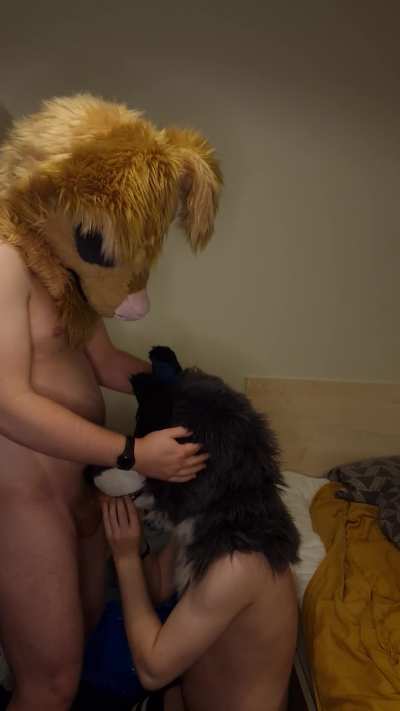 This mutt sure knows how to please me~ Tw1tter:VaculfAD