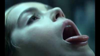 Kiernan Shipka obediently waiting for her dose