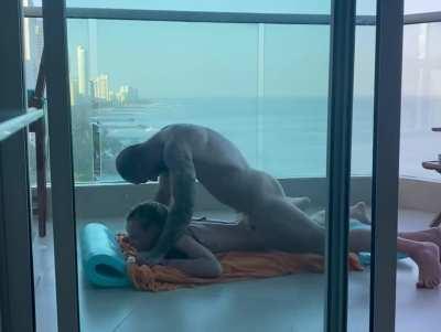 Bully teaches your daughter yoga.