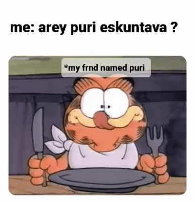 Invited my friend for breakfast, i made aloo-puri