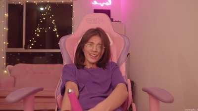 Cute girl getting herself off