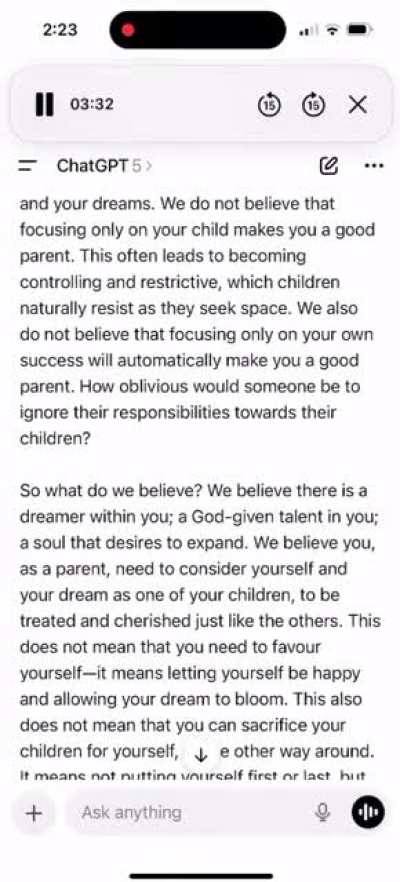 Feedback on a course