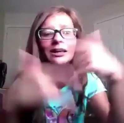 “12 yo thinks she’s a gangster. Caption of the video was ‘me rapping gang shit’” found on Cringetopia