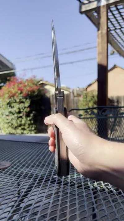 Gnarliest folding mechanism I’ve seen. And I can carry it legally. Thanks, California!