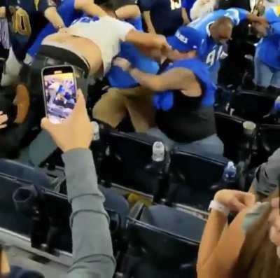 NFL Rams preseason game - fight between fans
