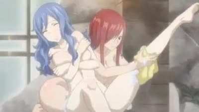 Fairy tail oav bath scene