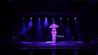 As requested, here is a very short video of my hula hoop strip act. I’ve edited together some of the clothing removals. Hope you enjoy!