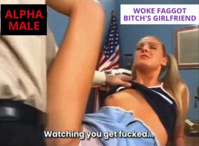 Blonde banged in a dirty way to save her loser boyfriend... (When your bitch of a boyfriend is weak and fragile)