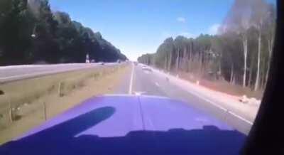 Swerving around traffic at high-ish speed. Not quite in control