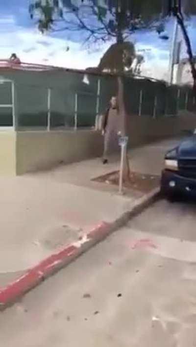 Protesters blocking an intersection (repost)