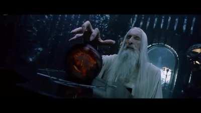 Saruman Magically Summoning but in video template