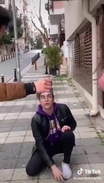 When you drop your key and then slap your friend’s girl in the face and then put him up against the wall and there’s an Arabic song playing