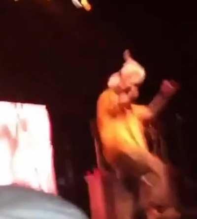 Tossing bra at Post Malone